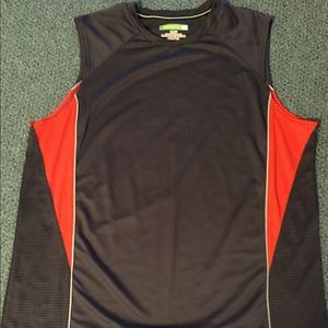 Gray & orange men's Tek Gear workout shirt (XL)